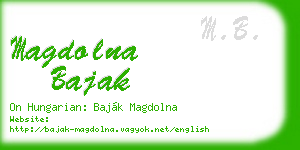 magdolna bajak business card